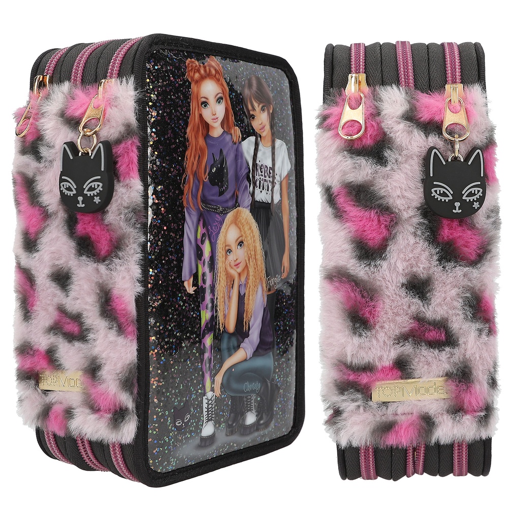 TOPModel estuche triple REBEL KITTY