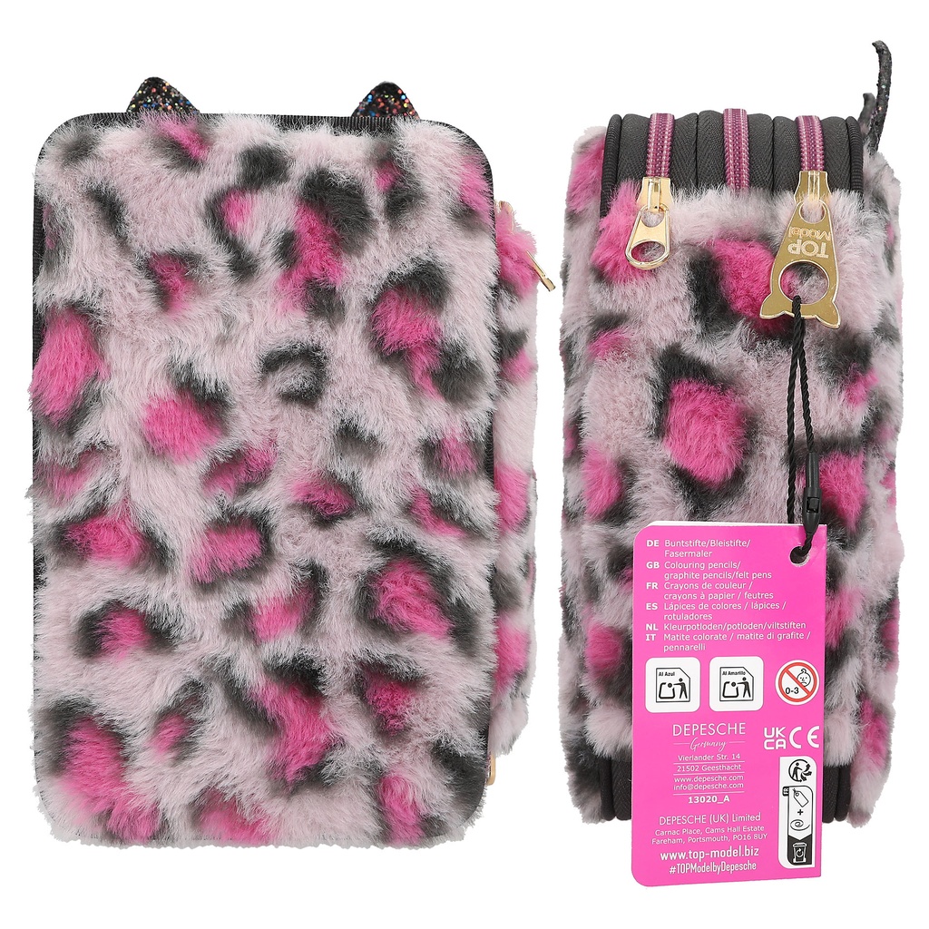 TOPModel estuche triple Leo REBEL KITTY