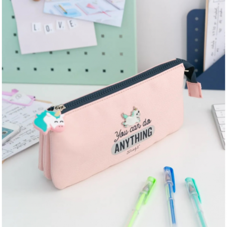 Estuche triple unicornio You Can Do Anything - MrWonderful