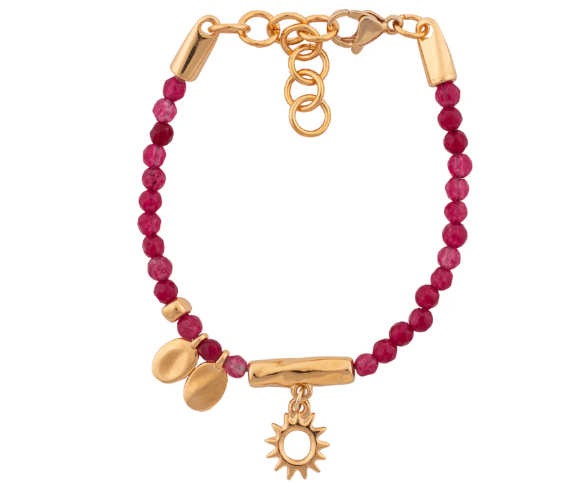 Pulsera Oro Sol Fuxia - Pikadura