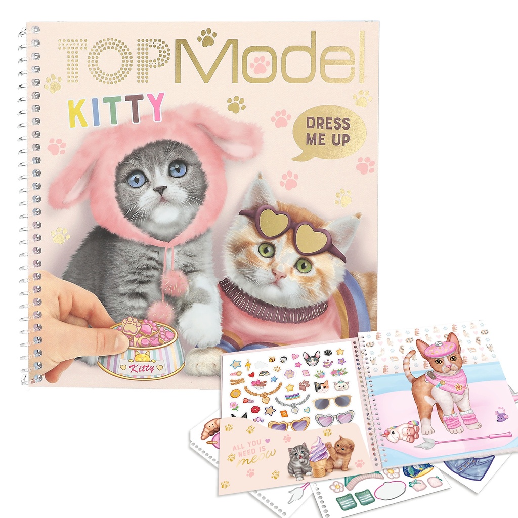 Cuaderno con pegatinas Dress Me Kitty - TOPModel