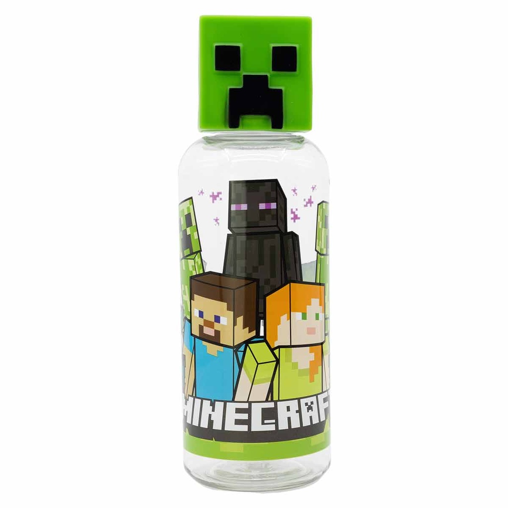 Botella De Plástico Con Tapa 3D - Minecraft