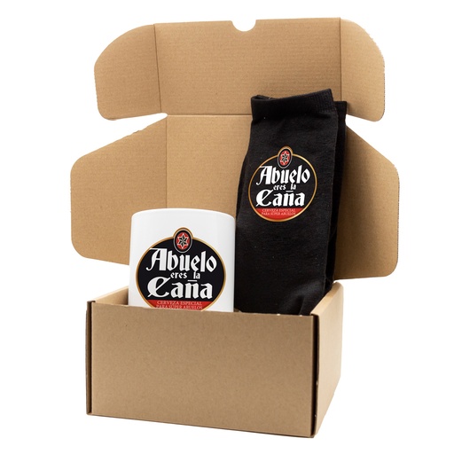 [PK40] Pack Taza Calcetín "Abuelo Eres La Caña"