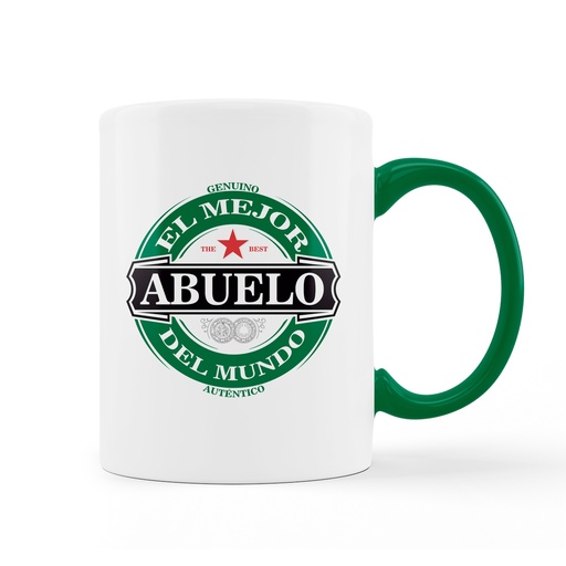 [T38] Taza Verde Mejor Abuelo "El Mejor Abuelo del Mundo"