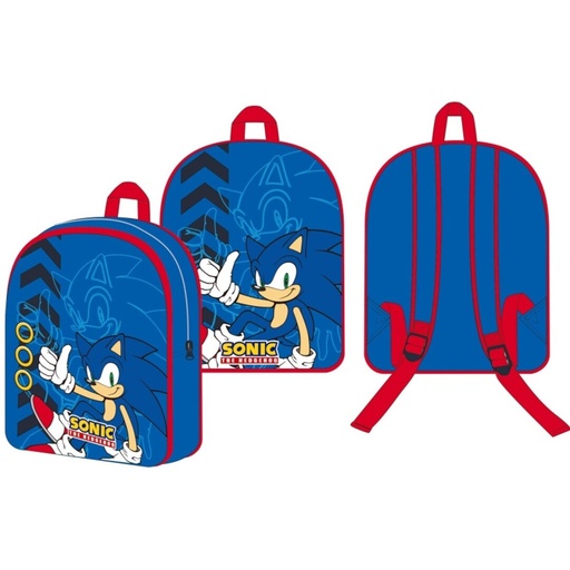 Mochila Prescolar 30x26x10cm - Sonic