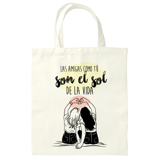 [BOL6884] Bolso tote bag "Las amigas como tú son el sol de la vida" - L'Informal