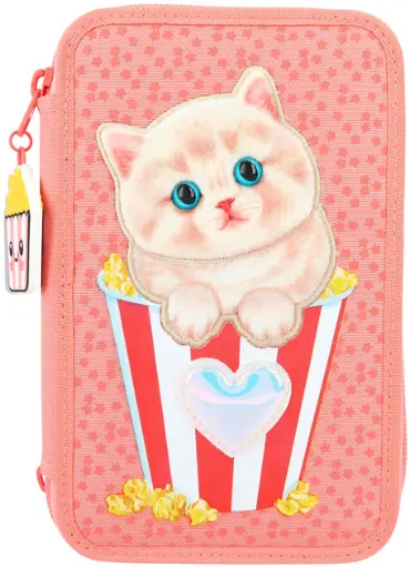 Estuche Tres Niveles Gato con Palomitas Cutie Star - TOPModel