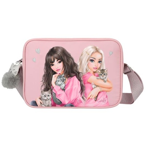 [12951_A] Mochila Bandolera Rosa Kittens - TOPModel